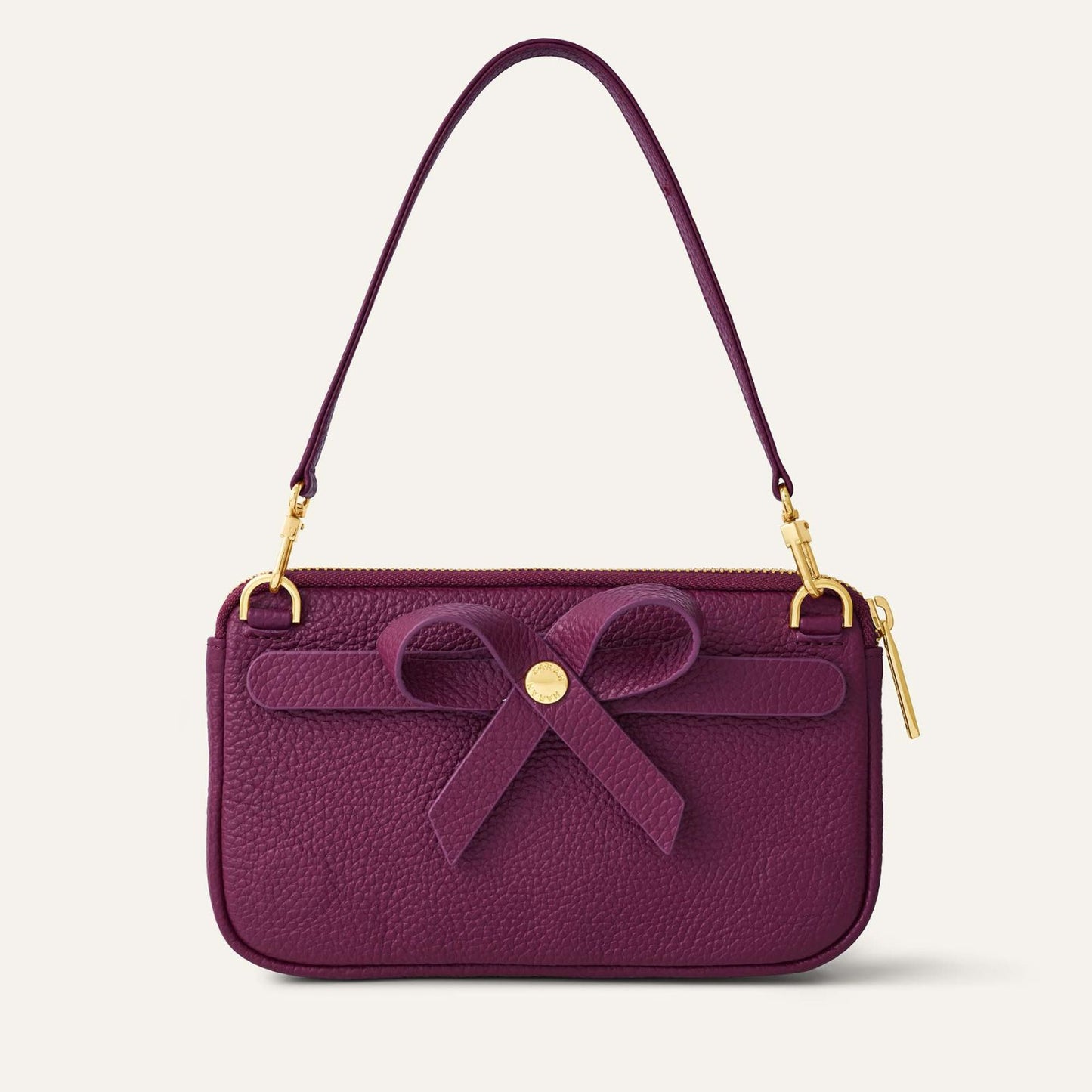 Complimentary Bag | Pink Iced Shimmer Berry with Gold hardware