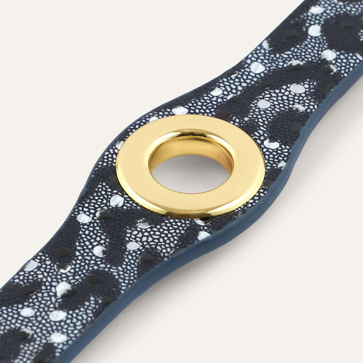 Deco Classic | Blue Leopard with Gold hardware