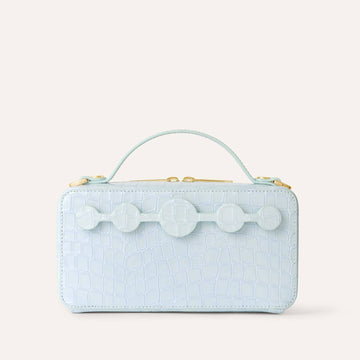 Marie Handbag | Pearl Blue with Gold hardware