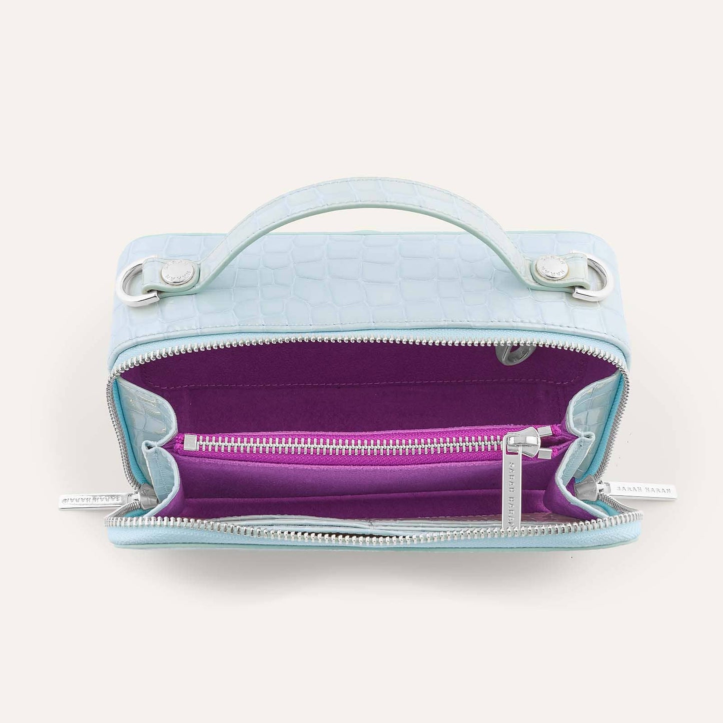 Marie Handbag | Pearl Blue with Silver hardware