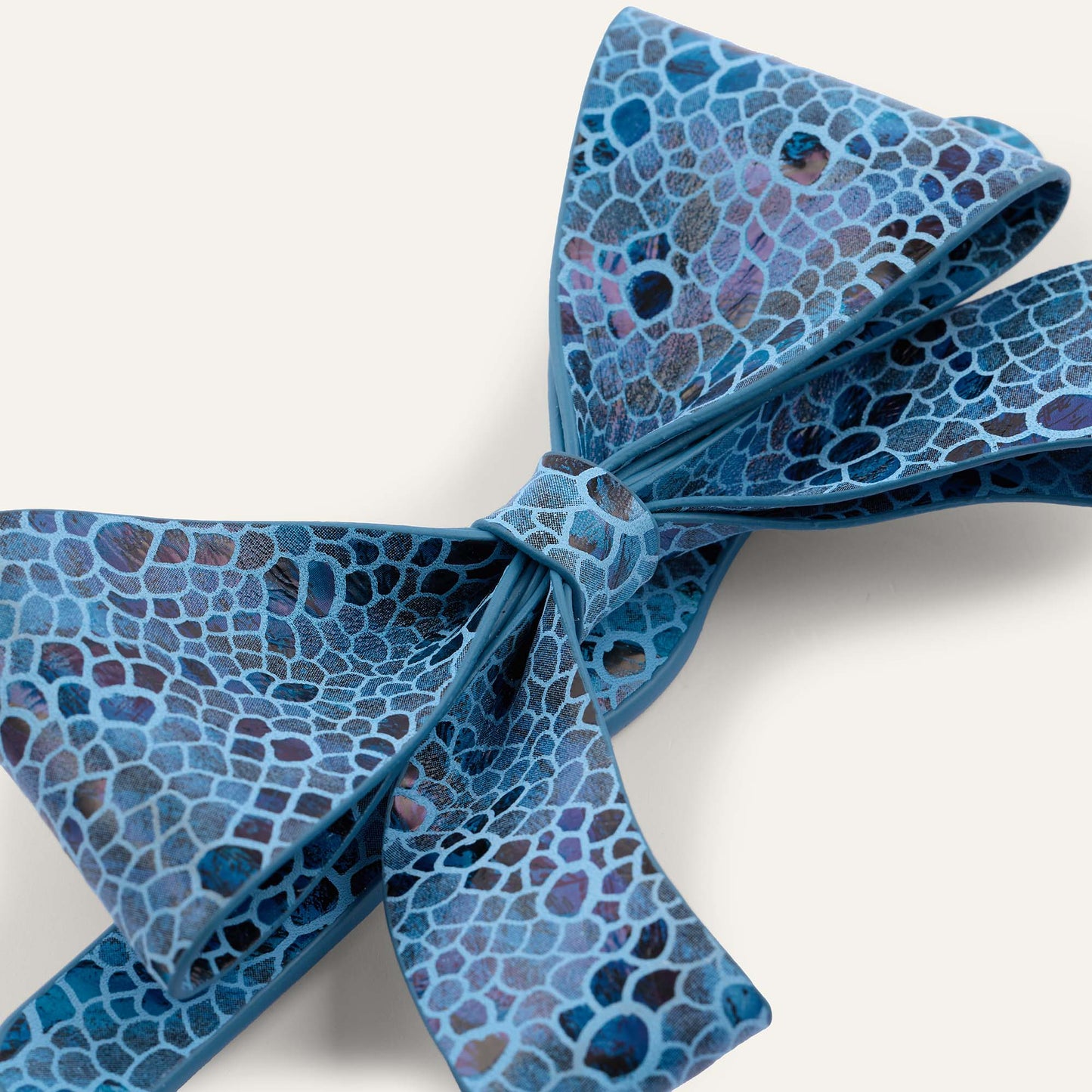 Bijoux Bow Classic | Blue Mosaic with Gold hardware