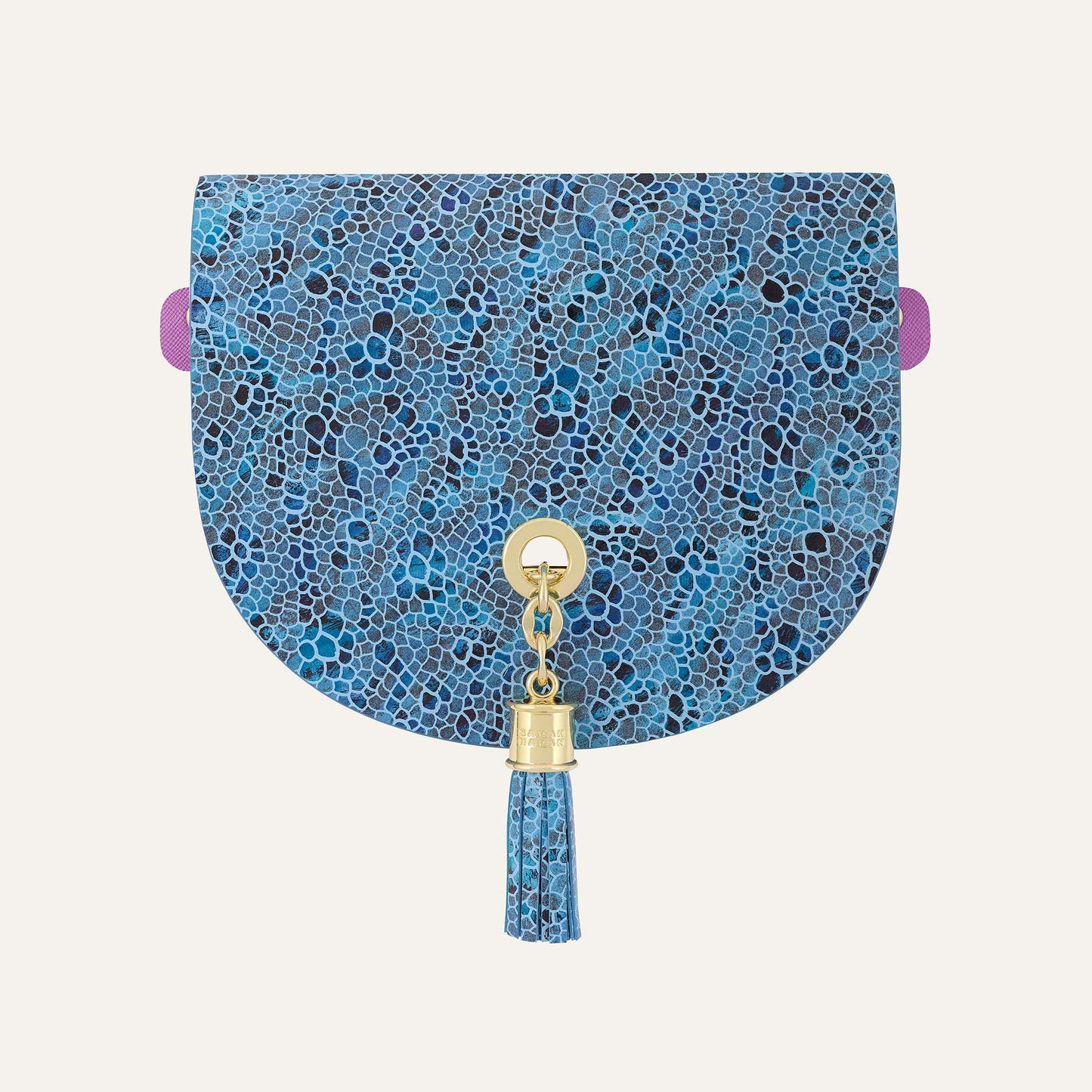 Flap Set Universal | Blue Mosaic with Gold hardware