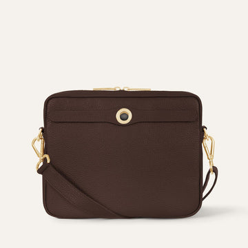 Mia Crossbody | Chocolate with Gold hardware