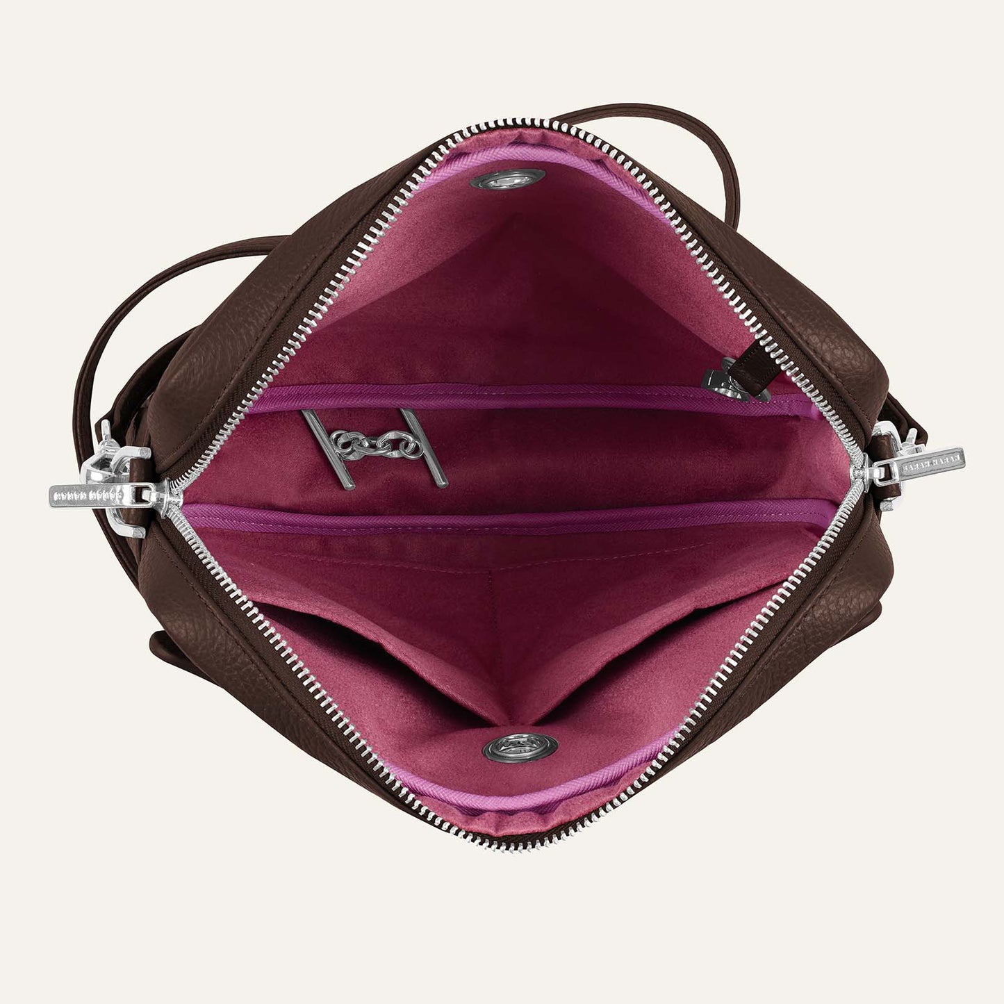 Mia Crossbody | Chocolate with Silver hardware