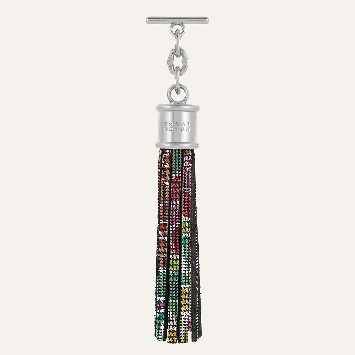 Capsule Tassel | Kaleidoscope with Silver hardware