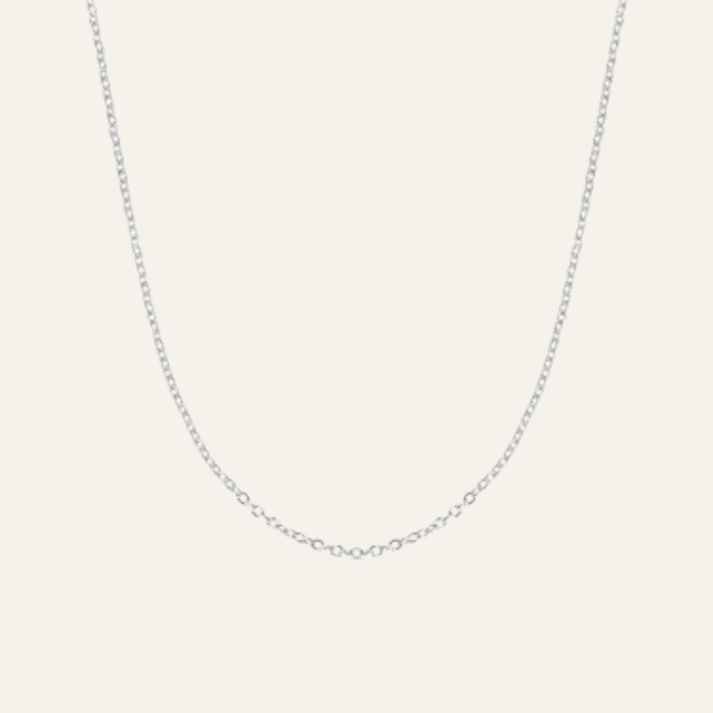 Crimped Oval Link Chain Necklace | with Silver hardware
