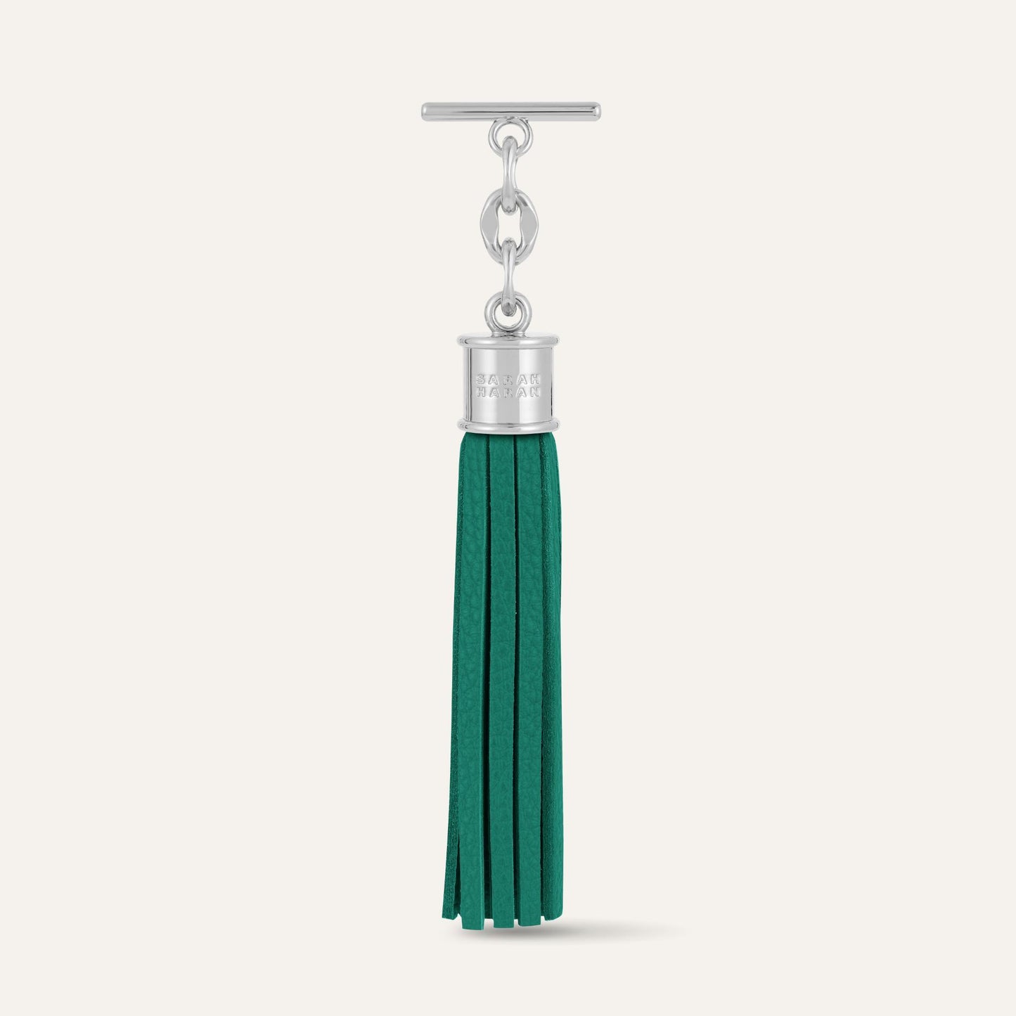 Capsule Tassel | Evergreen with Silver hardware