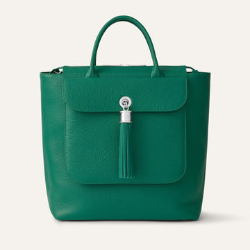Poppy Backpack | Evergreen with Silver hardware