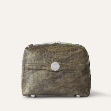Lesley | Flint with Silver hardware
