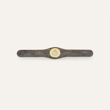 Deco Mini | Flint Patent with Gold hardware