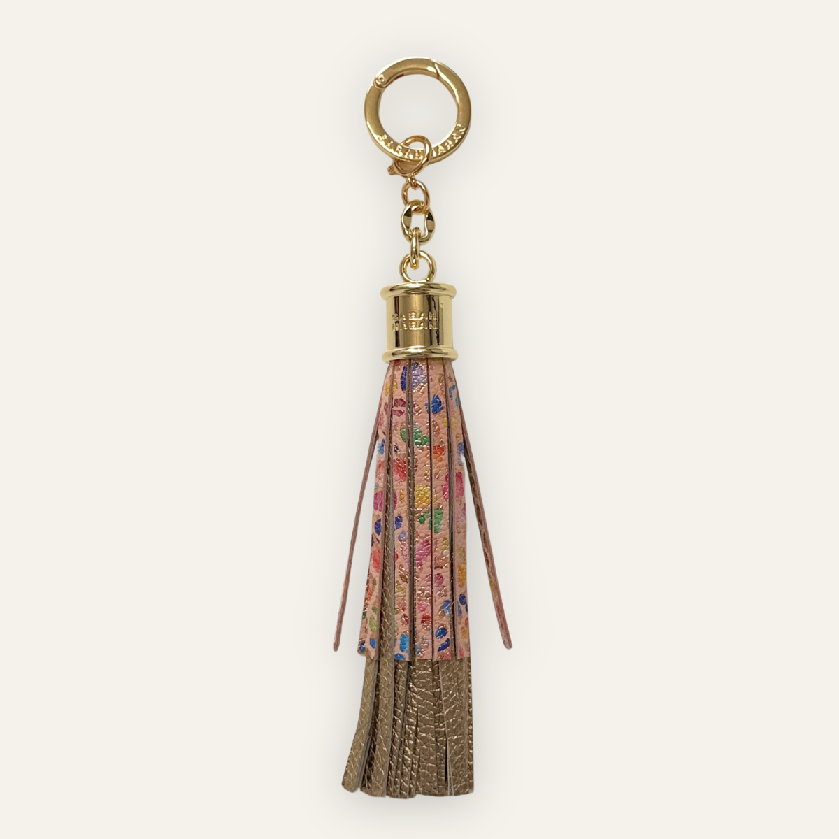 Fringe Charm | Confetti with Gold hardware