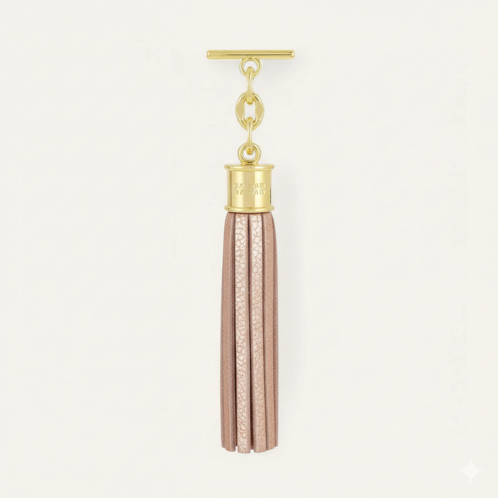 Capsule Tassel Classic | Metallic Rose Gold with Gold hardware