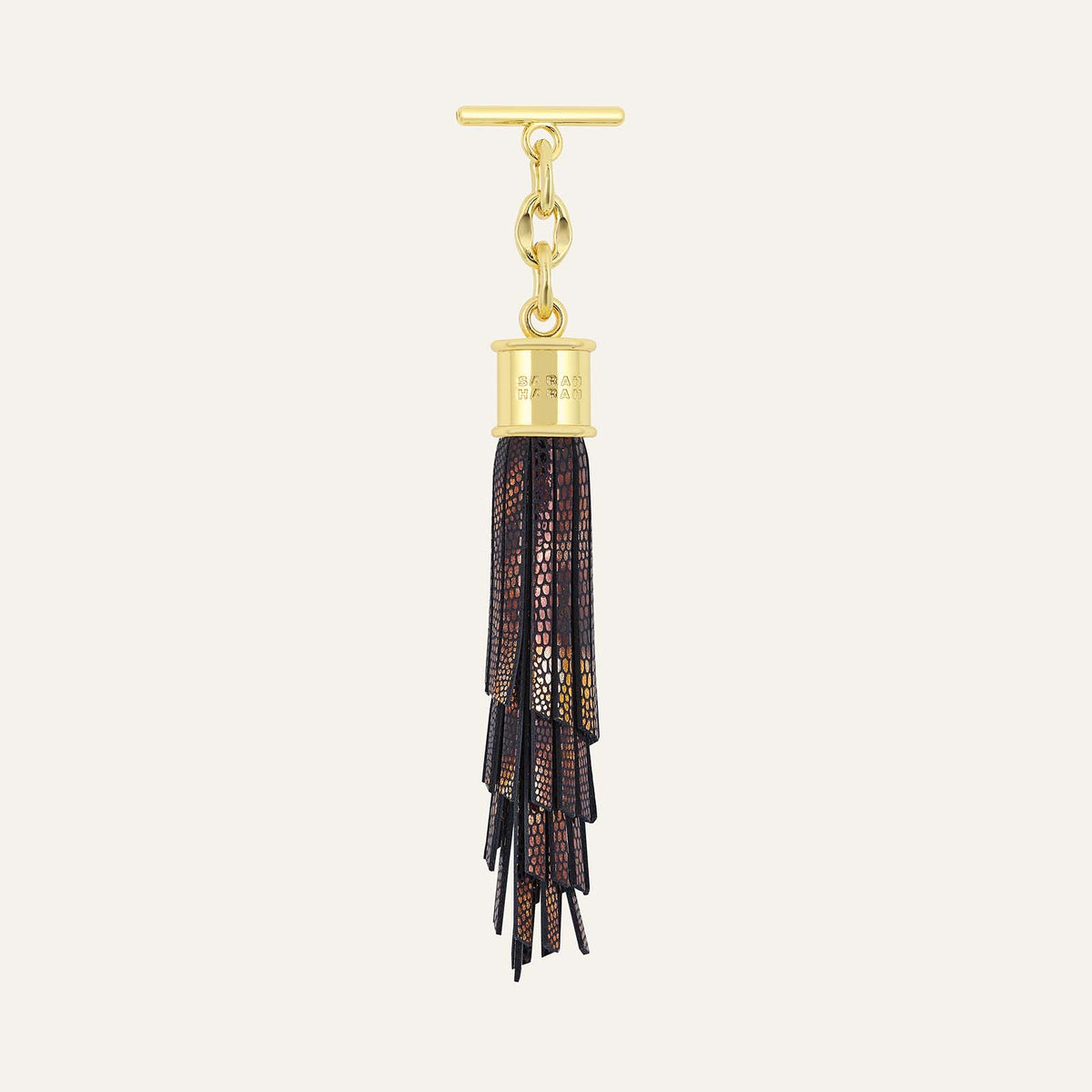 Feather Capsule Tassel Mini | Golden Mirage with Gold hardware