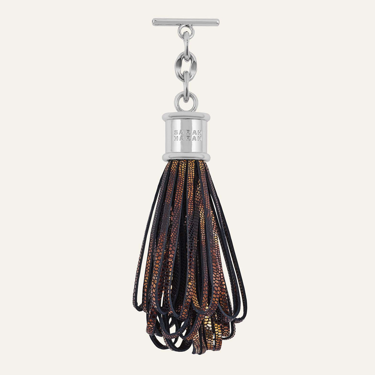 Lantern Tassel | Golden Mirage with Silver hardware