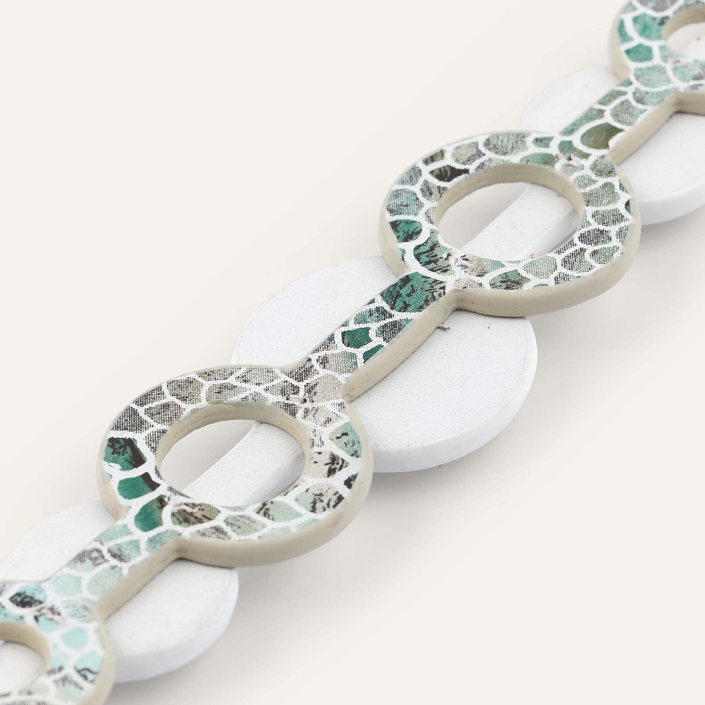 Deco Duo Mini | Green Mosaic with Gold hardware