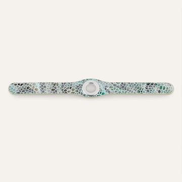 Deco Classic | Green Mosaic with Silver hardware