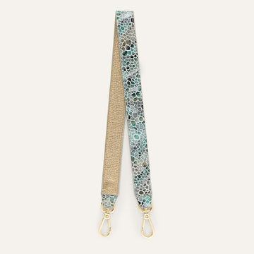 Grabette Handle | Green Mosaic with Gold hardware