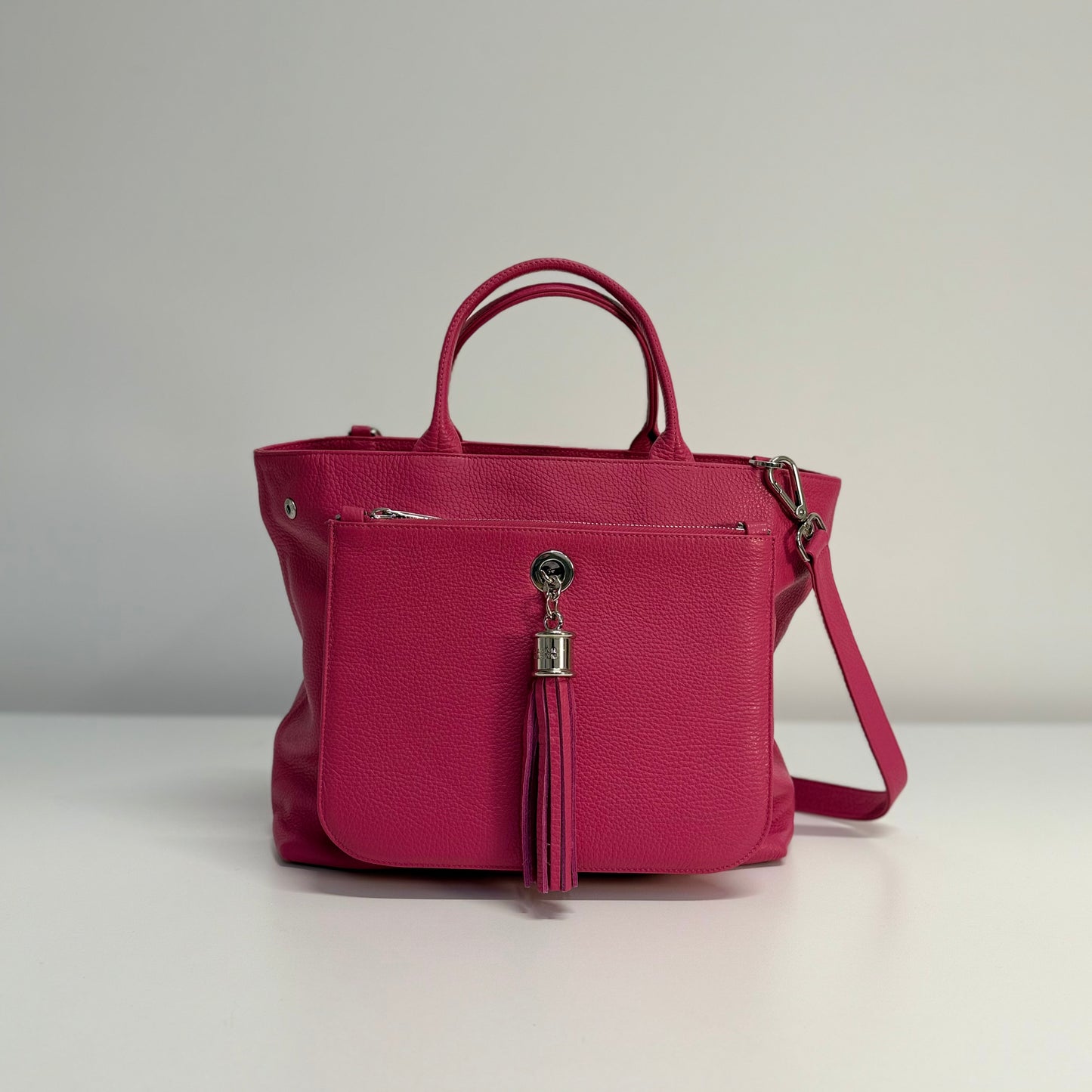 Dahlia Tote Preloved | Orchid with Silver hardware