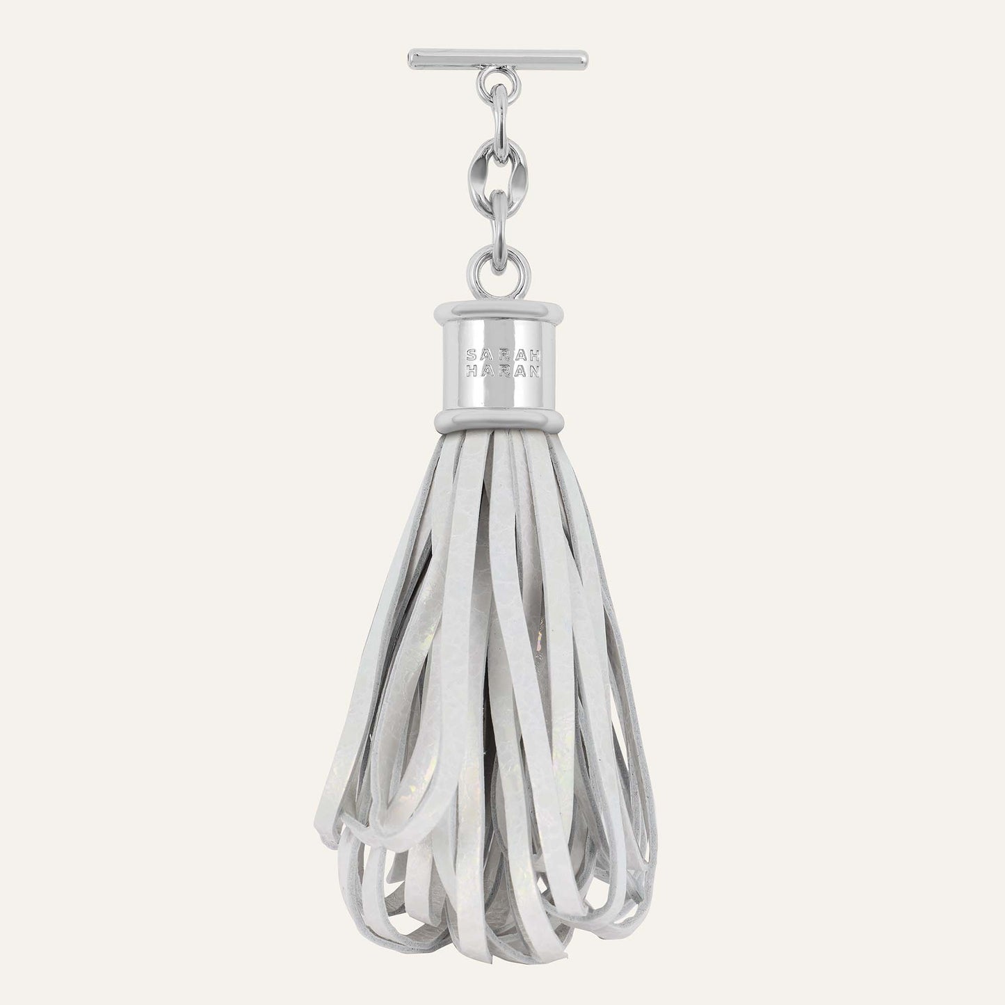 Lantern Tassel | Ivory with Silver hardware