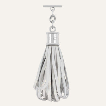 Lantern Tassel | Ivory with Silver hardware