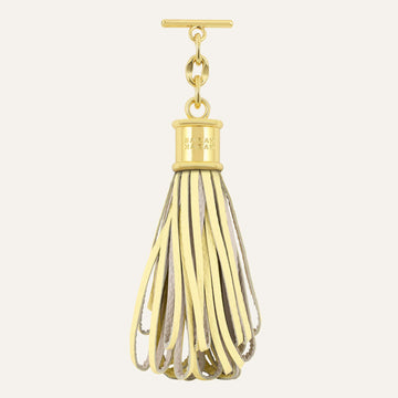 Lantern Tassel | Lemon Cream with Gold hardware