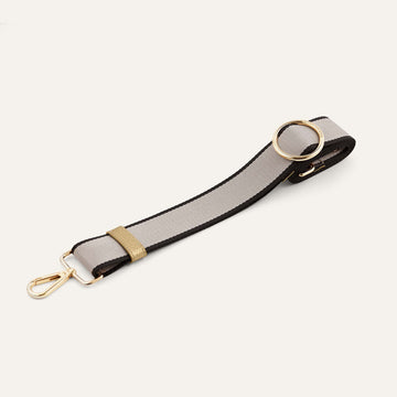 River Strap | Linen Stripe with Gold hardware