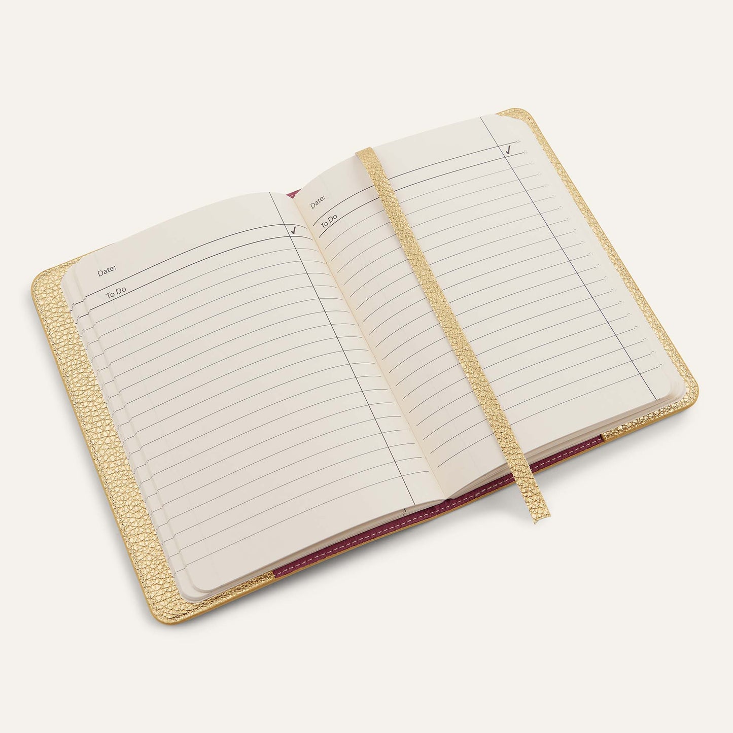 Notebook Leather | Shimmer Metallic Gold