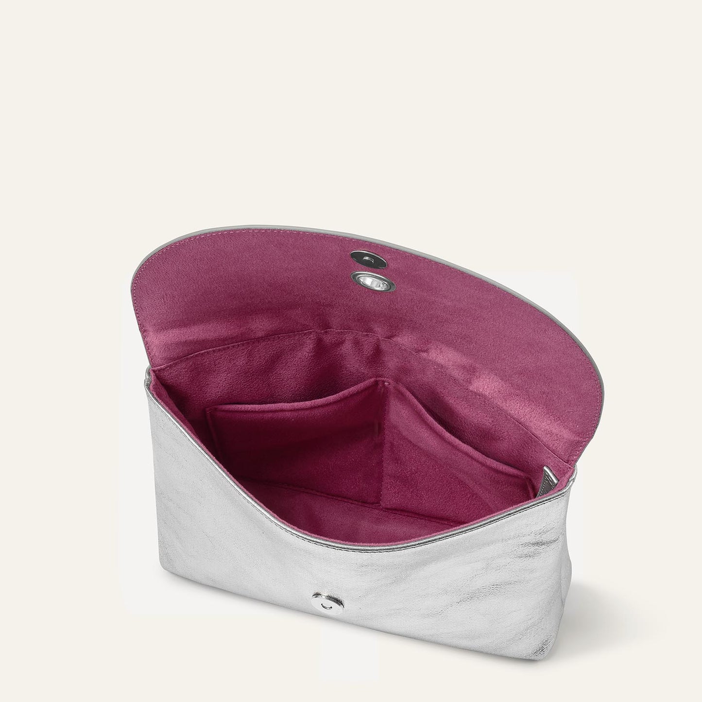 Jasmine Crossbody | Metallic Silver with Silver hardware