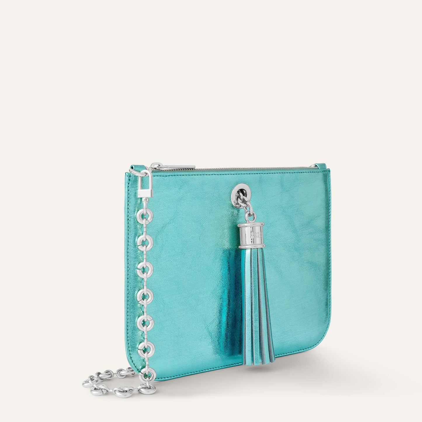 Ivy | Metallic Turquoise with Silver hardware