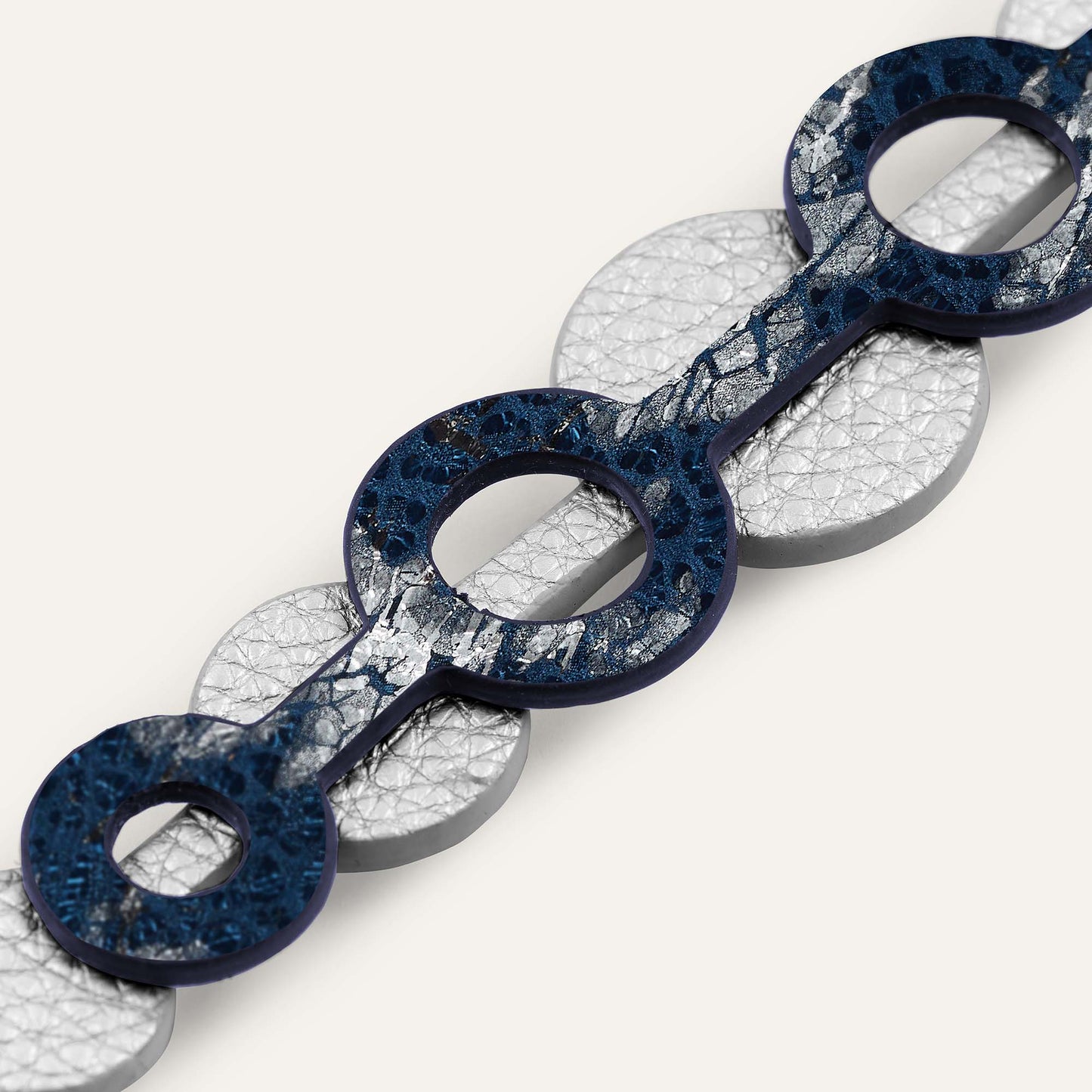 Art Deco Duo Mini | Midnight Pearl with Silver hardware