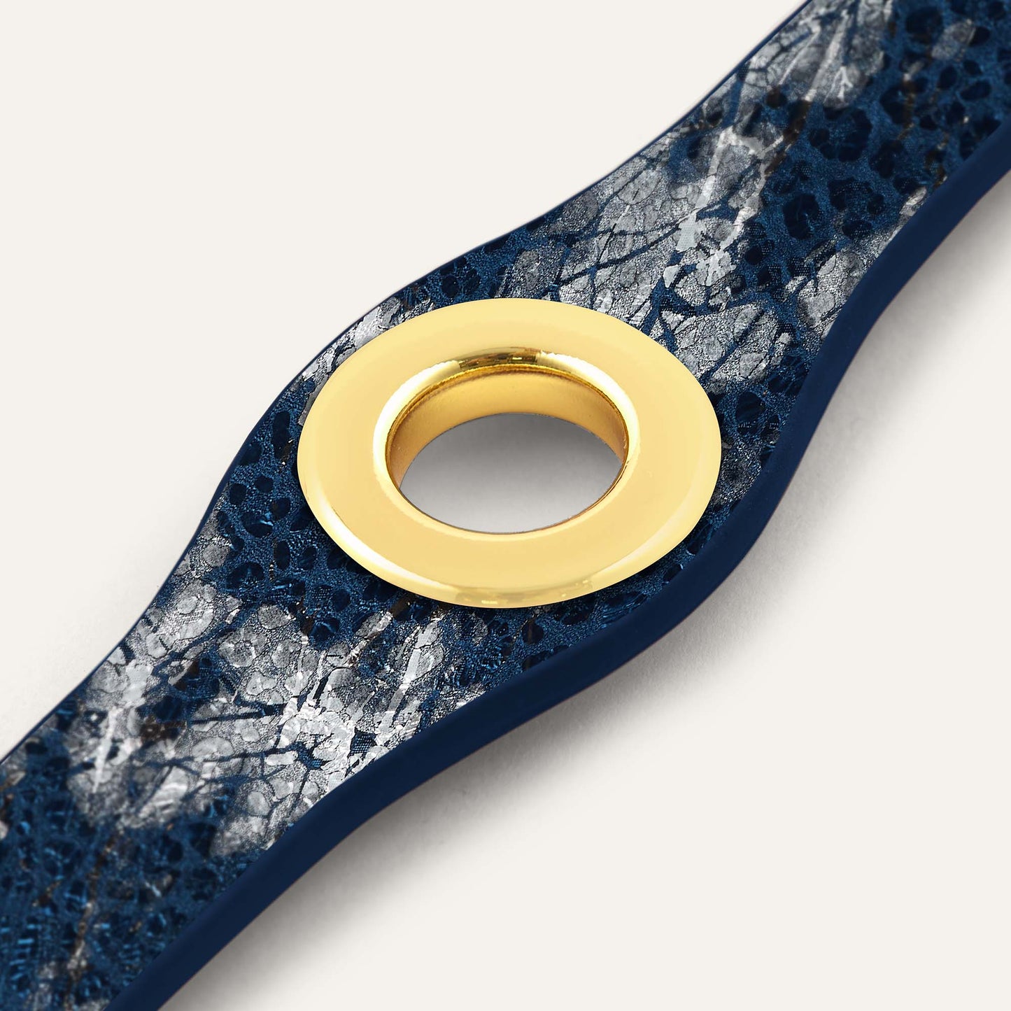 Deco Stud | Midnight Pearl with Gold hardware