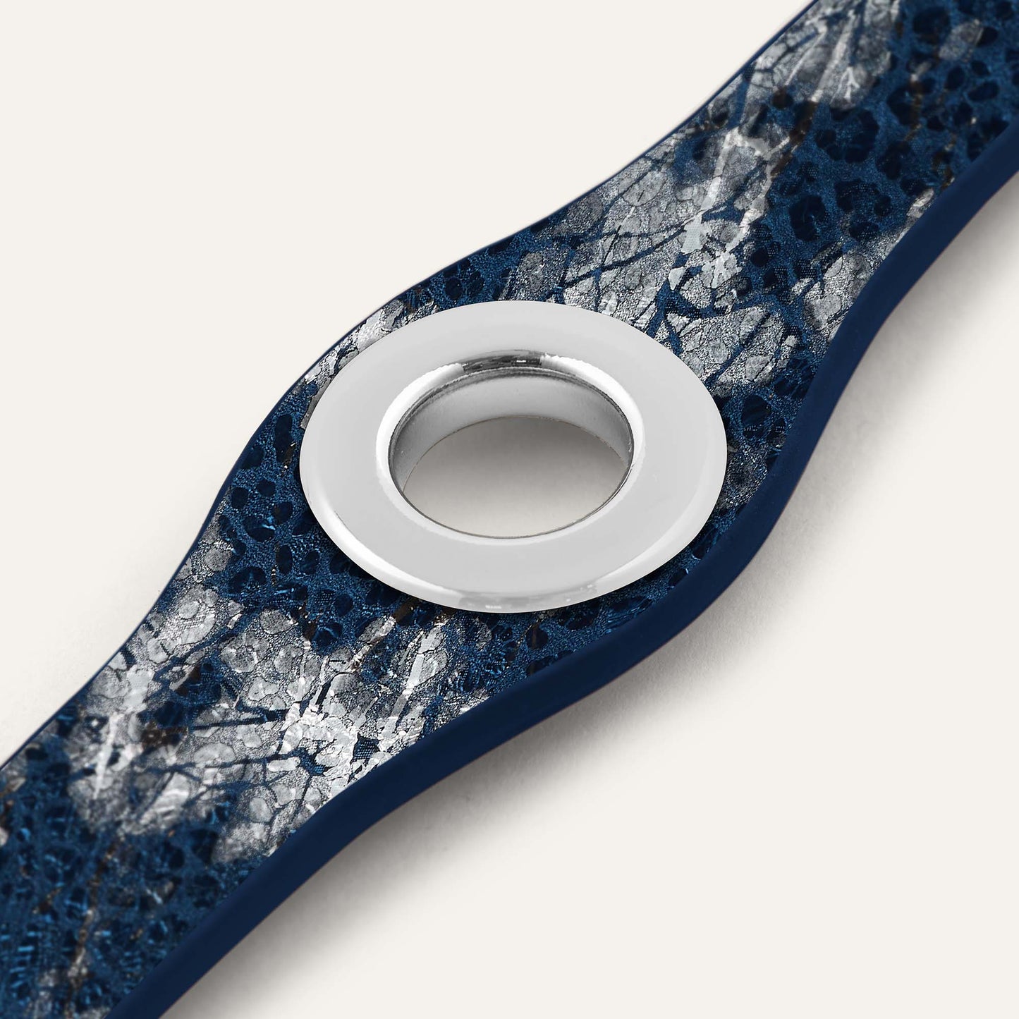 Deco Stud | Midnight Pearl with Silver hardware