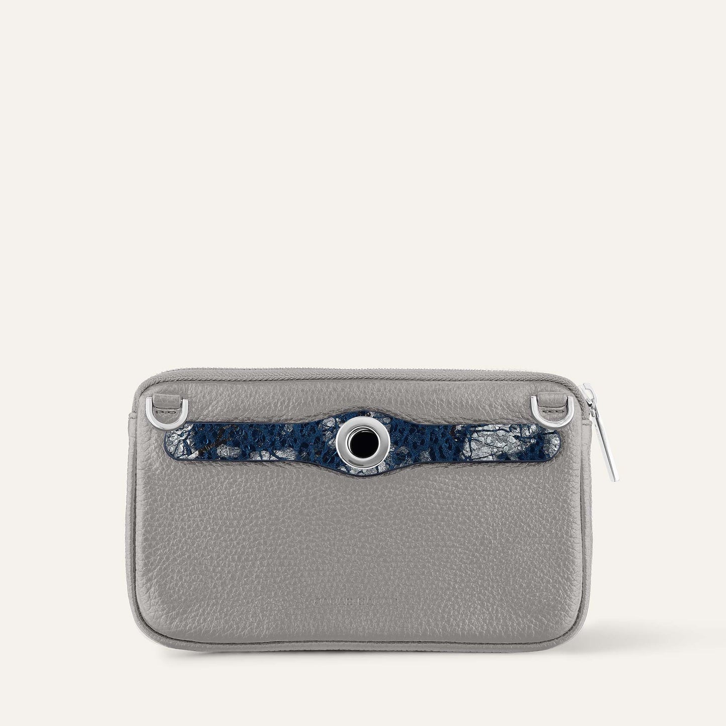 Millie Pouch | Midnight Pearl Titanium with Silver hardware