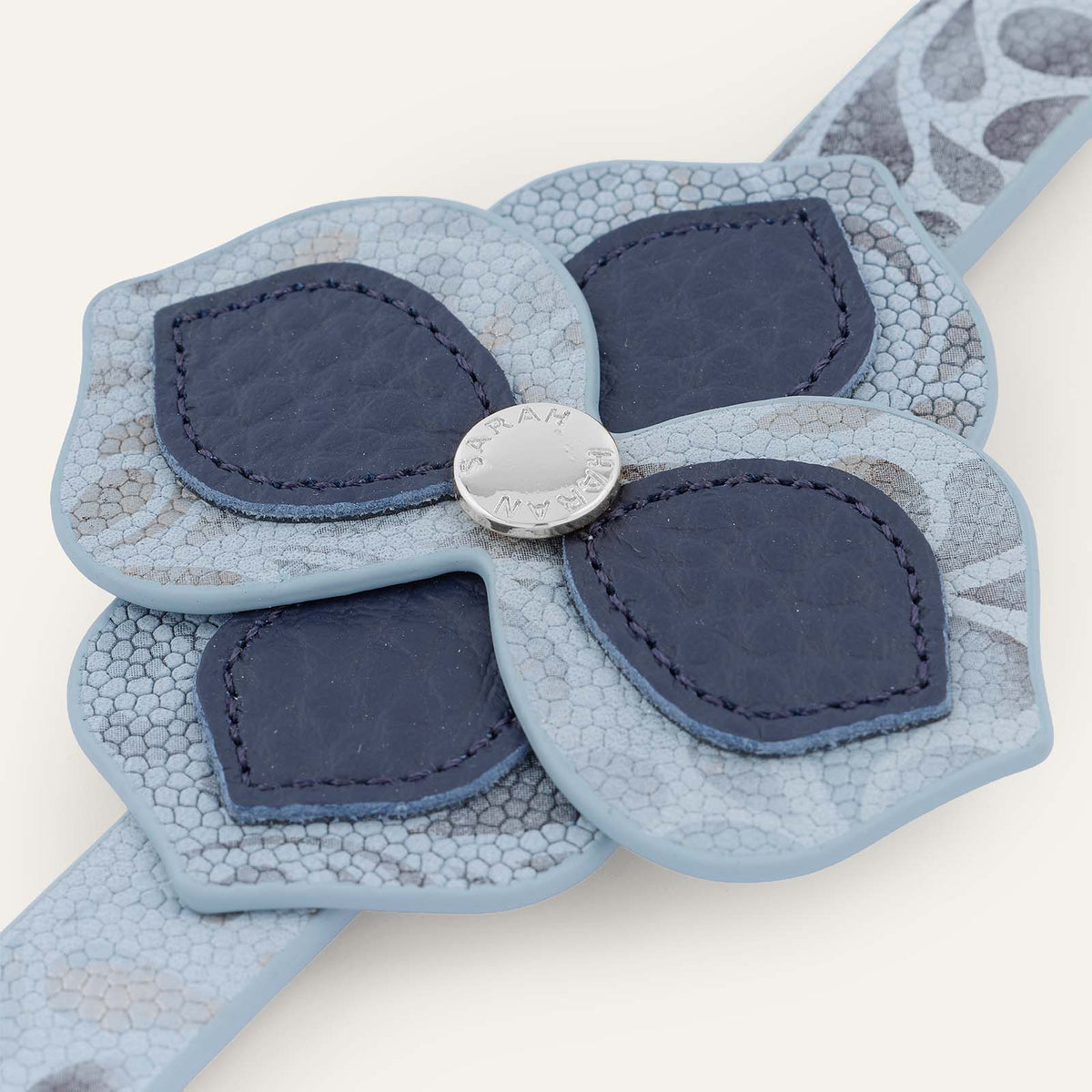Fleur Deco Mini | Navy Bicouture & Paisley Blue with Silver hardware