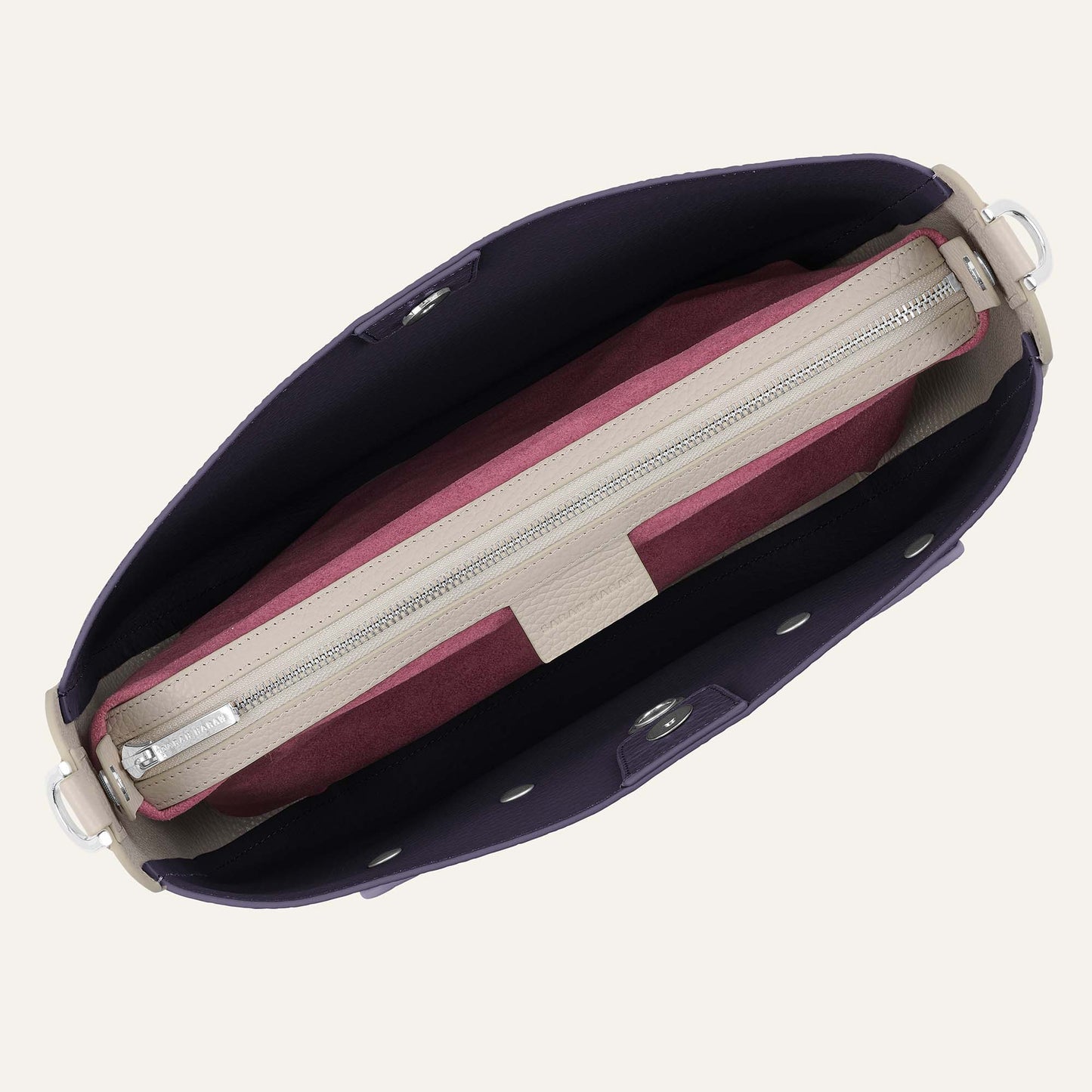 Tansy Hobo | Navy Porcelain with Silver hardware