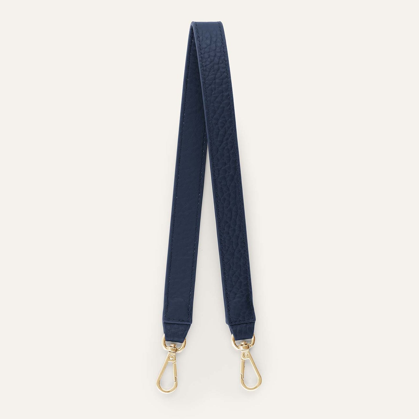 Grabette Handle | Navy Bicouture with Gold hardware