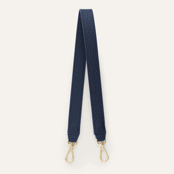 Grabette Handle | Navy Bicouture with Gold hardware