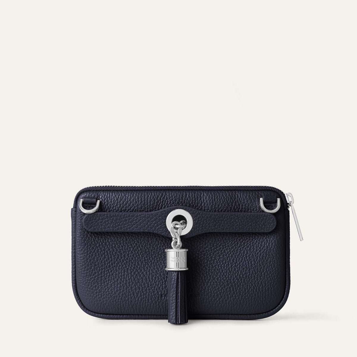 Dahlia Mini Tote | Navy with Silver hardware