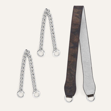 Gemini Strap | Orbit Soft Metallic Silver with Silver hardware