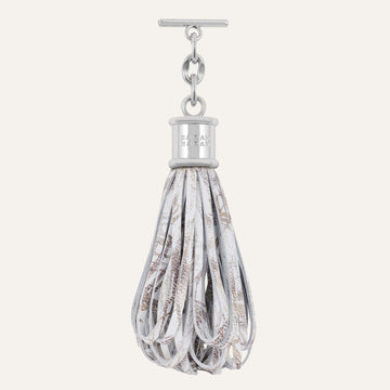 Lantern Tassel | Palms with Silver hardware