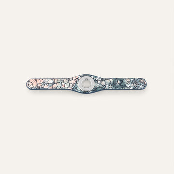 Deco Mini | Peach Mosaic with Silver hardware