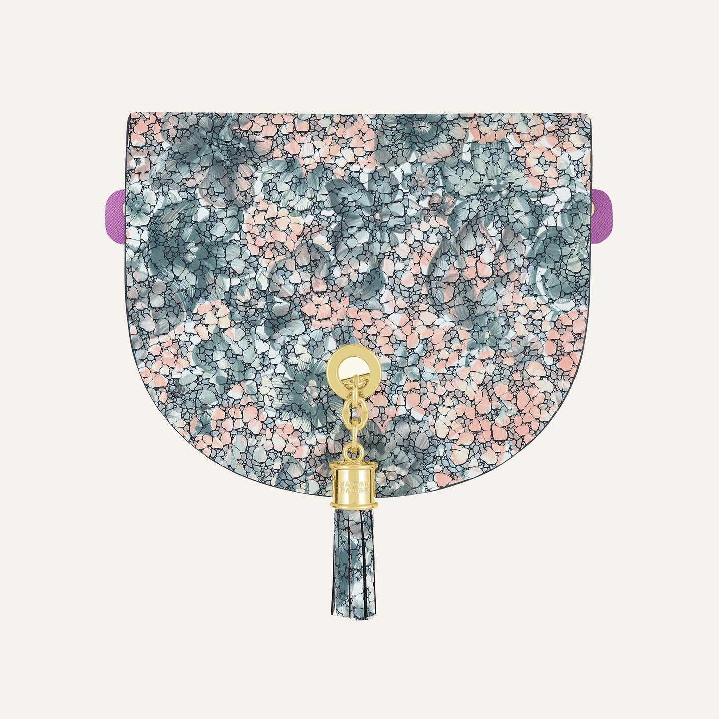 Flap Set Universal | Peach Mosaic with Gold hardware