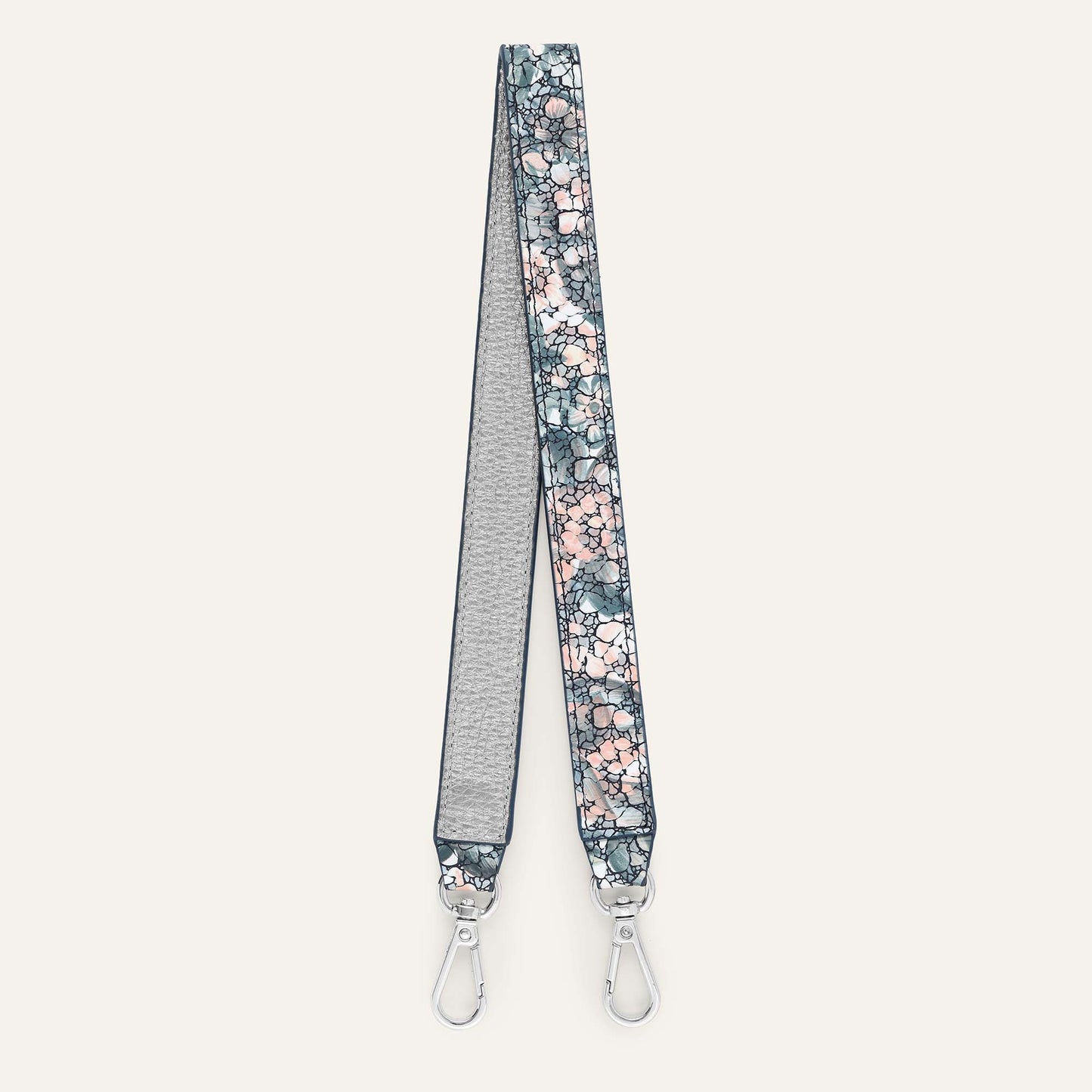 Grabette Handle | Peach Mosaic with Silver hardware