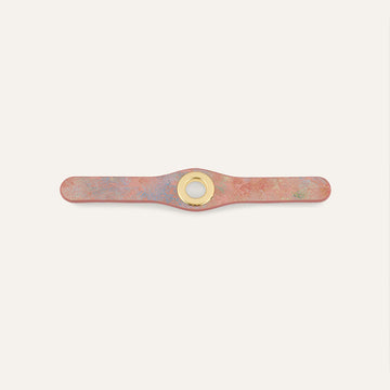 Deco Mini | Peach Strokes with Gold hardware