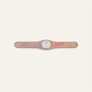 Deco Mini | Peach Strokes with Silver hardware