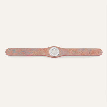 Deco Classic | Peach Strokes with Silver hardware