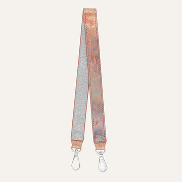 Grabette Handle | Peach Strokes with Silver hardware