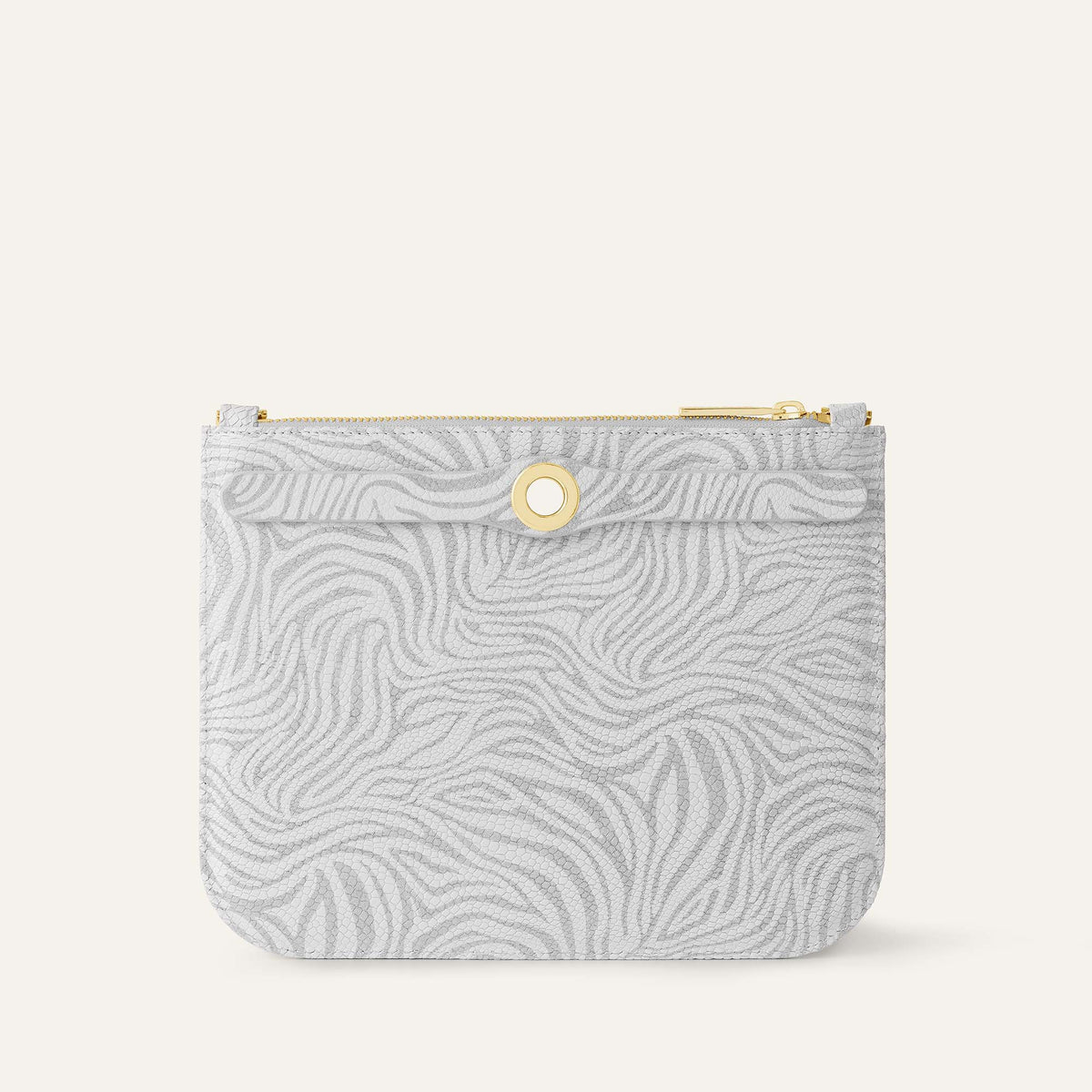 Ivy Clutch Bag | Pearl Waves with Gold hardware