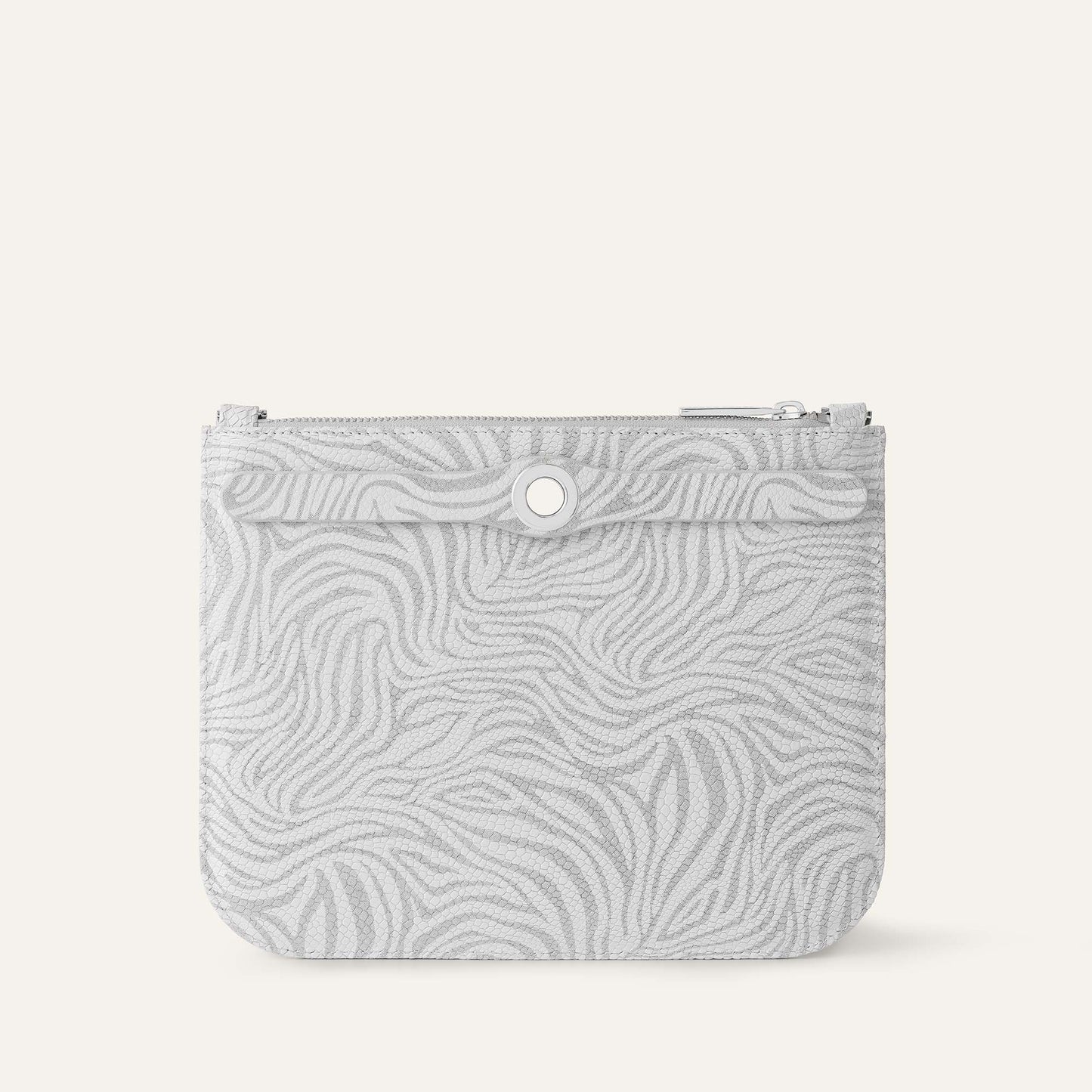 Ivy Clutch Bag | Pearl Waves with Silver hardware