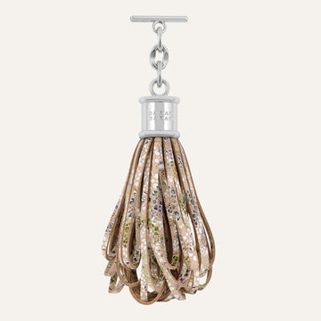 Lantern Tassel | Petal Bloom with Silver hardware